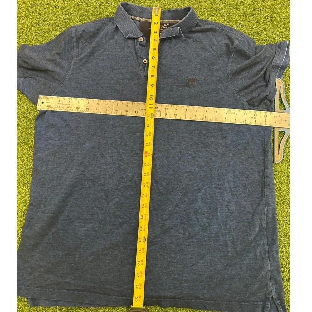 Banana Republic Mens XL Tall Blue Organic Cotton Pique Elephant Logo Polo Shirt